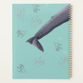 Illustratie van persoonlijke blauwe walvis en Zee- Planner (Achterkant)