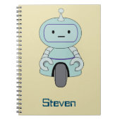 Illustratie van persoonlijke robot voor retro notitieboek (Voorkant)