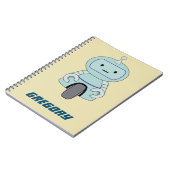 Illustratie van persoonlijke robot voor retro notitieboek (Linkerzijde)