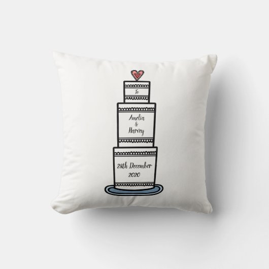 Illustratie van persoonlijke weddenschapskap kussen (Voorkant)