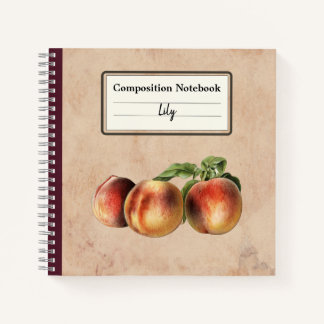  Illustratie van Perziken Gepersonaliseerde Comp Notitieboek