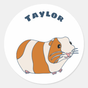 Illustratie van Pet Guinee-Bissau gepersonaliseerd Ronde Sticker