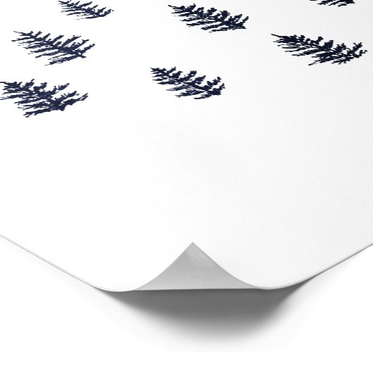 Illustratie van pijnboomillustraties poster (Hoek)