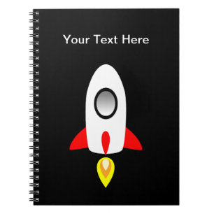 Illustratie van platte raketclip art notitieboek
