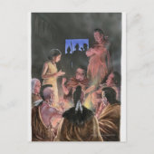 Illustratie van Pocahontas die met haar spreekt Briefkaart (Voorkant)