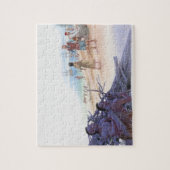 Illustratie van Pocahontas die met kapitein spreek Legpuzzel (Verticaal)