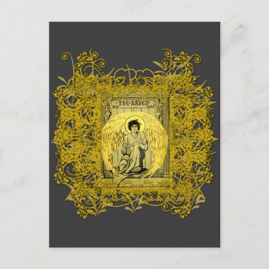 Illustratie van Poe's RAVEN door Gustave Dore Briefkaart (Voorkant)