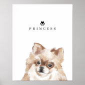 Illustratie van Pommeren Collie Waterverf Illustra Poster (Voorkant)