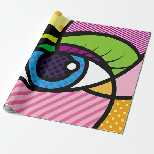 Illustratie van pop ART-ogen.art, pop, oog, grafis Cadeaupapier (Uitgerold)