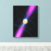 Illustratie van pulsar 2 canvas afdruk (Insitu (Houten vloer))