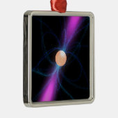 Illustratie van pulsar 2 metalen ornament (Rechts)