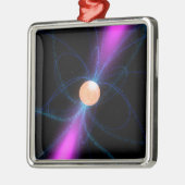 Illustratie van pulsar 2 metalen ornament (Links)