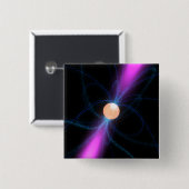 Illustratie van pulsar 2 vierkante button 5,1 cm (Voorkant /achterkant)