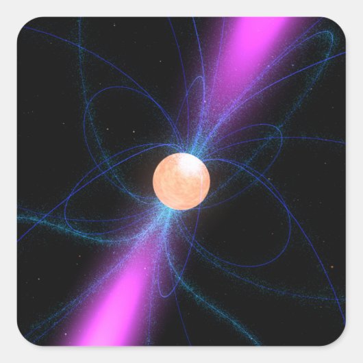 Illustratie van pulsar 2 vierkante sticker (Voorkant)