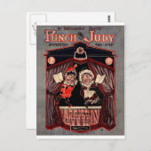 Illustratie van Punch en Judy Puppets Briefkaart (Voorkant / Achterkant)