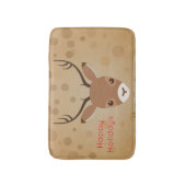 illustratie van rendieren op een bruine achtergron badmat (Voorkant Verticaal)