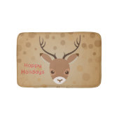 illustratie van rendieren op een bruine achtergron badmat (Voorkant)