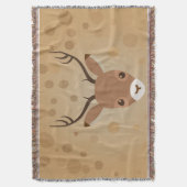 illustratie van rendieren op een bruine achtergron deken (Voorkant Verticaal)