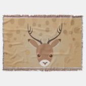 illustratie van rendieren op een bruine achtergron deken (Voorkant)