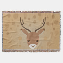illustratie van rendieren op een bruine achtergron deken