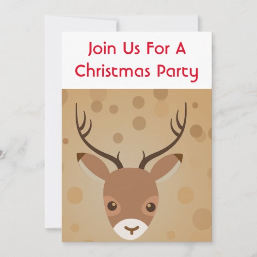 illustratie van rendieren op een bruine achtergron kaart (Voorkant)