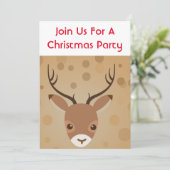 illustratie van rendieren op een bruine achtergron kaart (Staand voorkant)