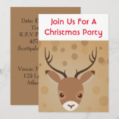 illustratie van rendieren op een bruine achtergron kaart (Voorkant / Achterkant)