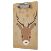 illustratie van rendieren op een bruine achtergron klembord (Links)