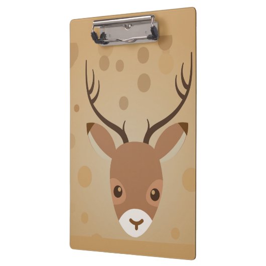 illustratie van rendieren op een bruine achtergron klembord (Links)