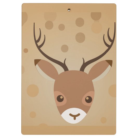 illustratie van rendieren op een bruine achtergron klembord (Achterkant)