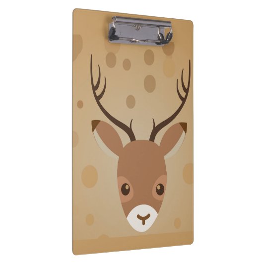 illustratie van rendieren op een bruine achtergron klembord (Rechts)