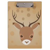 illustratie van rendieren op een bruine achtergron klembord (Voorkant)
