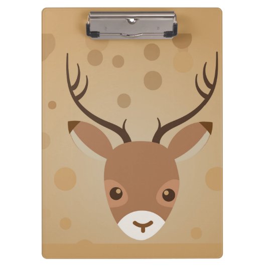 illustratie van rendieren op een bruine achtergron klembord (Voorkant)
