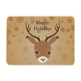 illustratie van rendieren op een bruine achtergron magneet