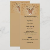 illustratie van rendieren op een bruine achtergron menu (Voorkant / Achterkant)