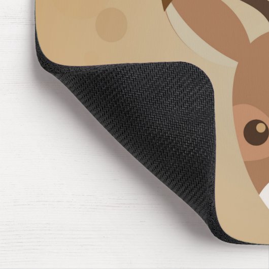 illustratie van rendieren op een bruine achtergron muismat (Hoek)