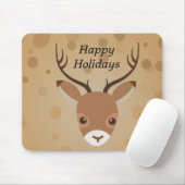 illustratie van rendieren op een bruine achtergron muismat (Met muis)