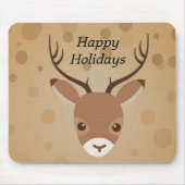 illustratie van rendieren op een bruine achtergron muismat (Voorkant)