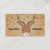 illustratie van rendieren op een bruine achtergron visitekaartje (Voorkant)