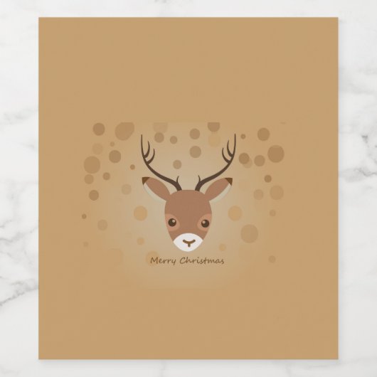 illustratie van rendieren op een bruine achtergron wijn etiket (Enkel label)