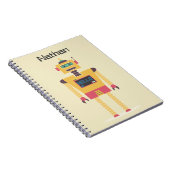 Illustratie van Retro Robot Aangepaste Kinderen Notitieboek (Rechterzijde)