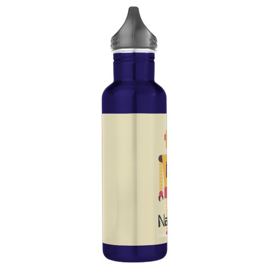Illustratie van Retro Robot Aangepaste Kinderen Waterfles (Links)