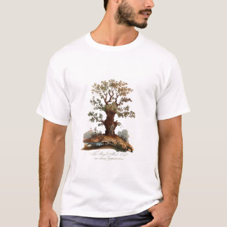 Illustratie van /retro Tree-paddenstoel T-shirt