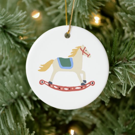 Illustratie van Rocking Horse-keramiek Keramisch Ornament (Boom)