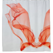 Illustratie van rode en witte rook douchegordijn (Voorkant)