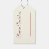 illustratie van rozen op neutrale basis cadeaulabel (Achterkant)