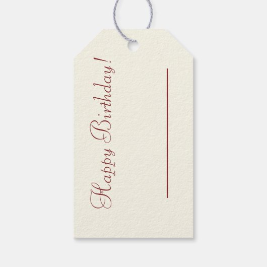  illustratie van rozen op neutrale basis cadeaulabel (Achterkant)