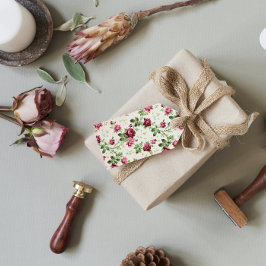  illustratie van rozen op neutrale basis cadeaulabel