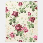 illustratie van rozen op neutrale basis fleece deken (Voorkant)