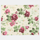 illustratie van rozen op neutrale basis fleece deken (Voorkant (Horizontaal))